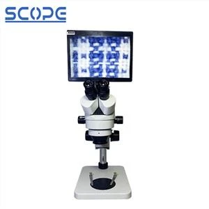 Video Zoom Stereo Microscope LCD snertiskjár